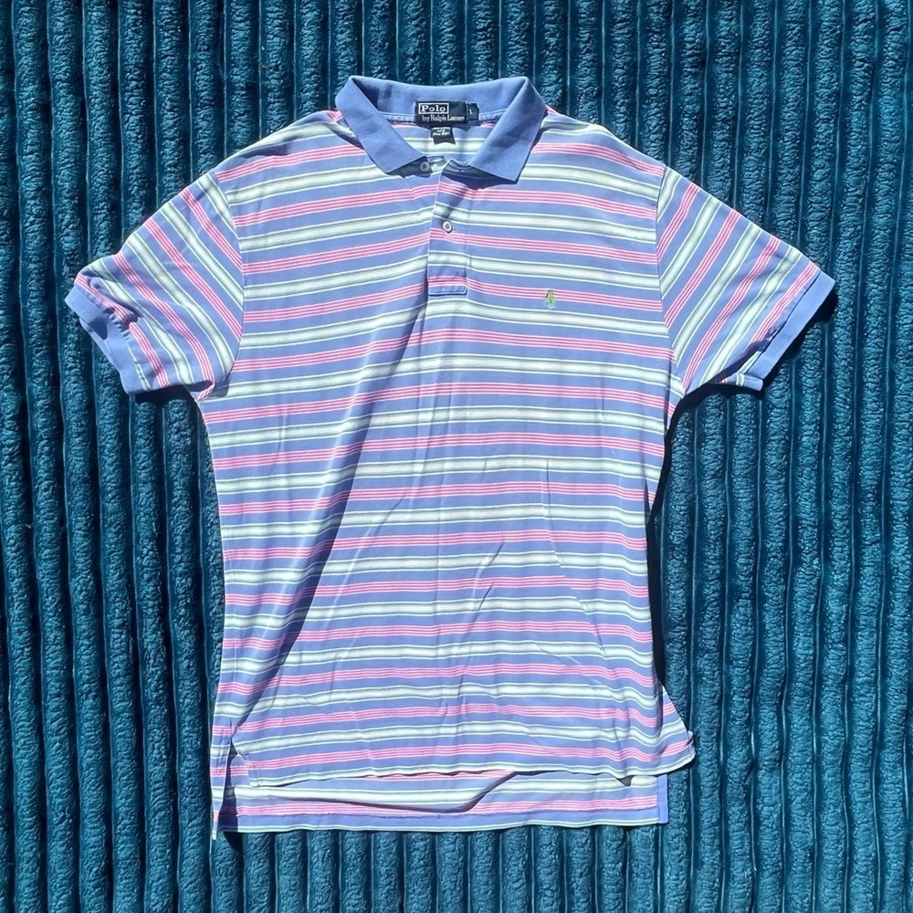 Ralph Lauren Blue Striped Polo Shirt